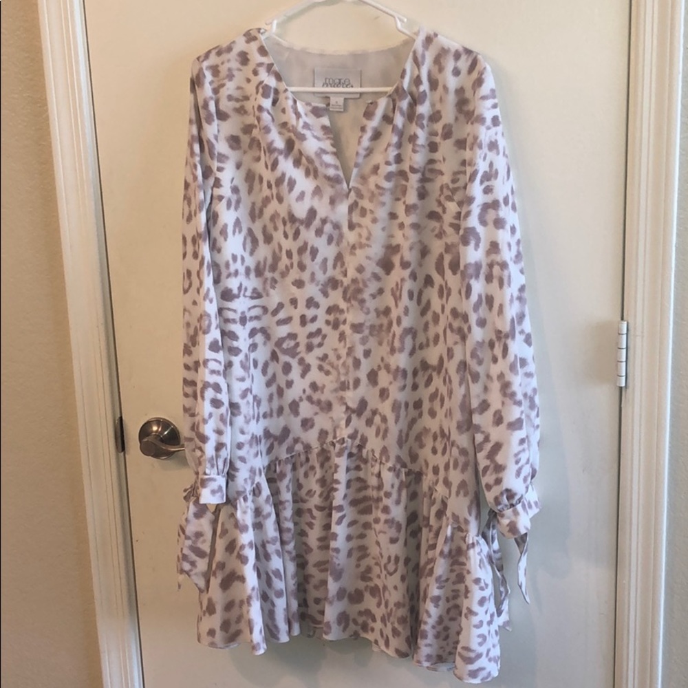 Anthropologie leopard dress